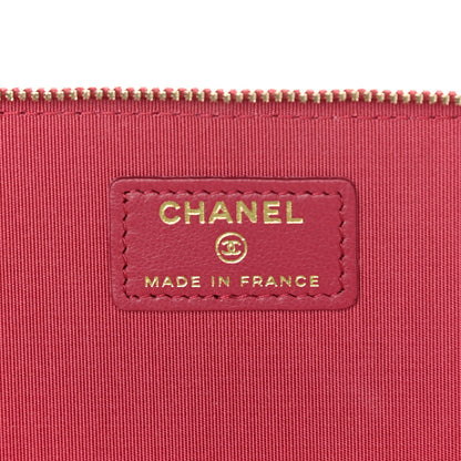 Chanel Lambskin Quilted Small Top Handle Vanity Case With Chain Dark Pink 6 of 11