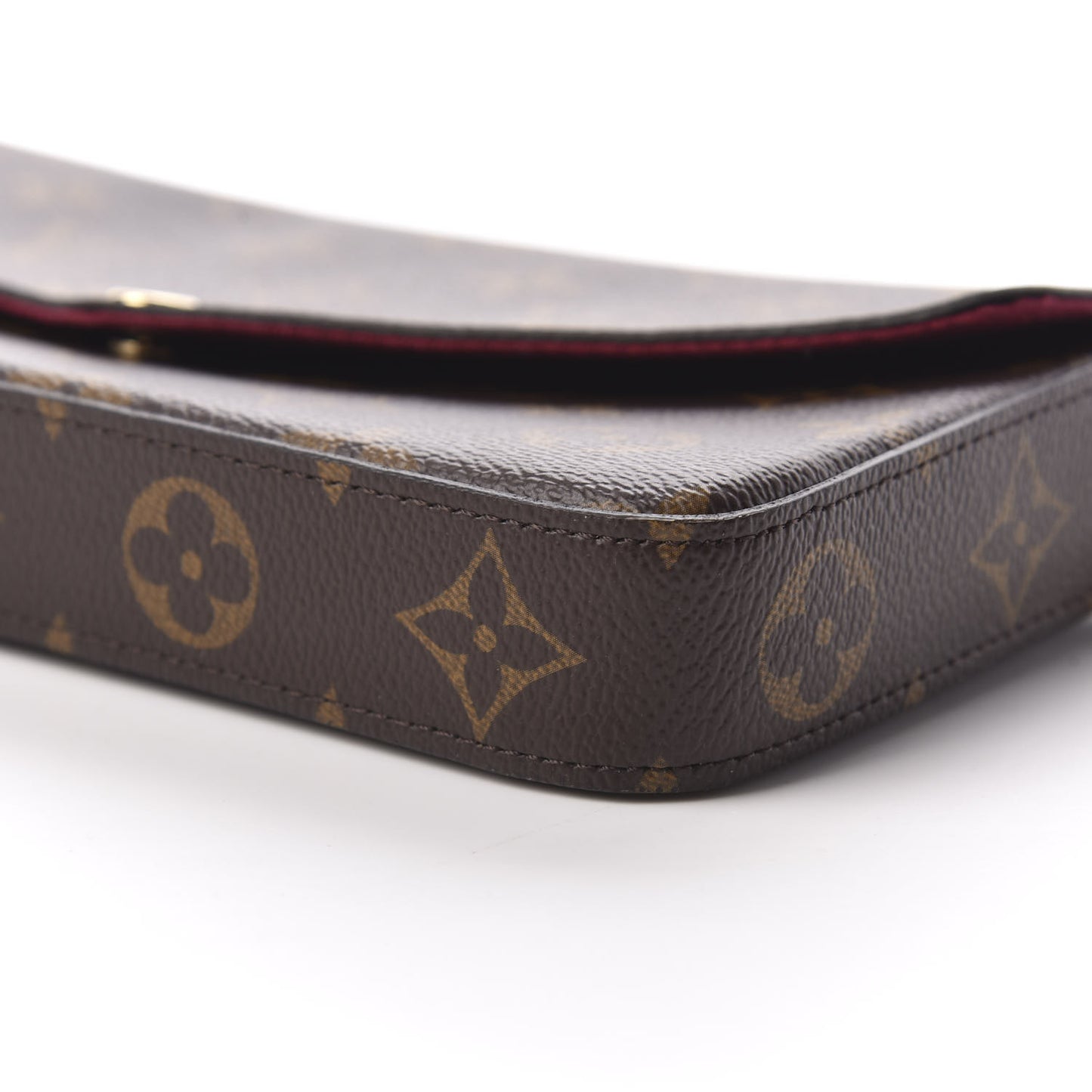 Monogram Pochette Felicie Chain Wallet Fuchsia