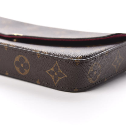 Louis Vuitton Monogram Pochette Felicie Chain Wallet Fuchsia 6 of 10