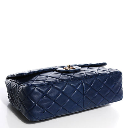 Chanel Lambskin Jumbo Single Flap Dark Blue 4 of 9