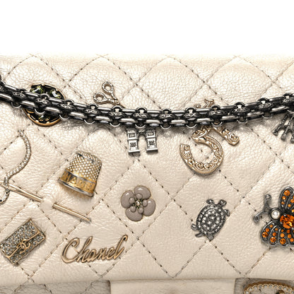 Chanel Aged Calfskin Lucky Charms 2.55 Reissue 225 Flap Ivory 8 of 10
