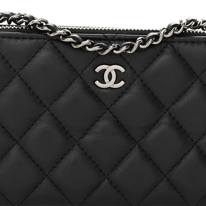 Chanel Lambskin Quilted Small Clutch With Chain Black 11 of 13