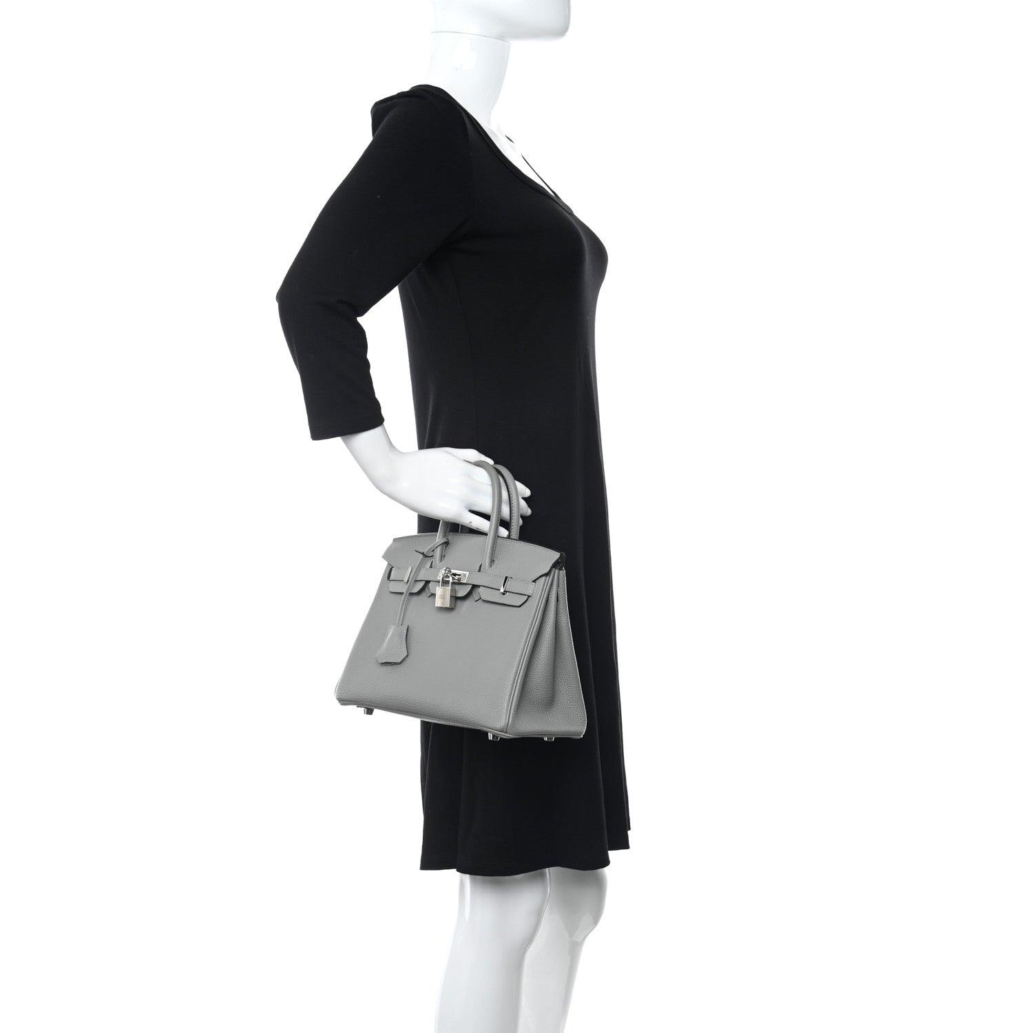 Hermes Togo Birkin 25 Gris Mouette 2 of 10