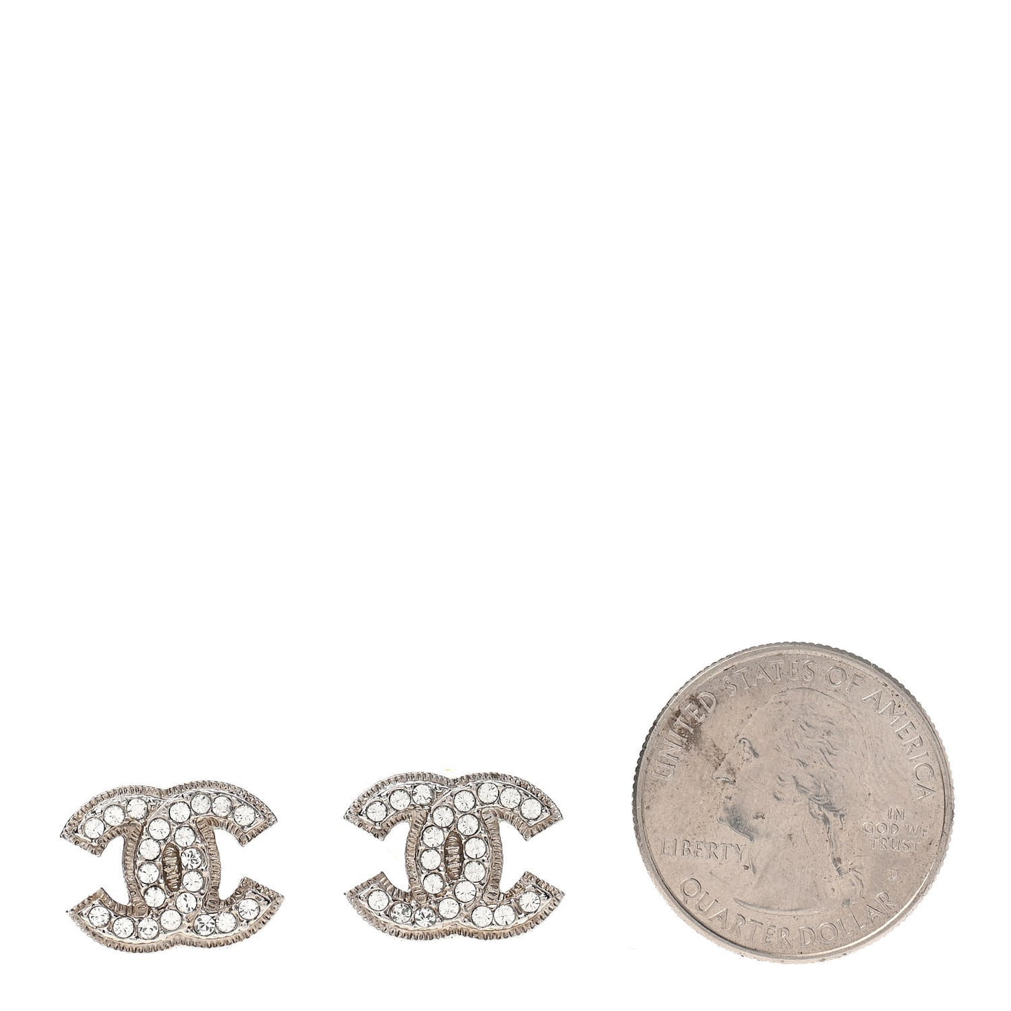 Crystal Mini Timeless CC Earrings Silver