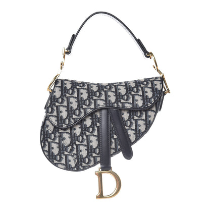 Christian Dior Oblique Mini Saddle Bag Blue 1 of 7