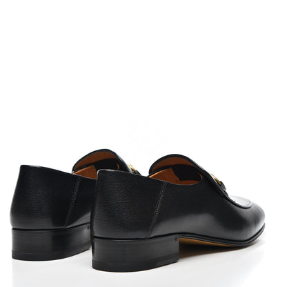 Gucci Goatskin Womens Horsebit Mid-Heel Loafers 38.5 Black 4 of 11