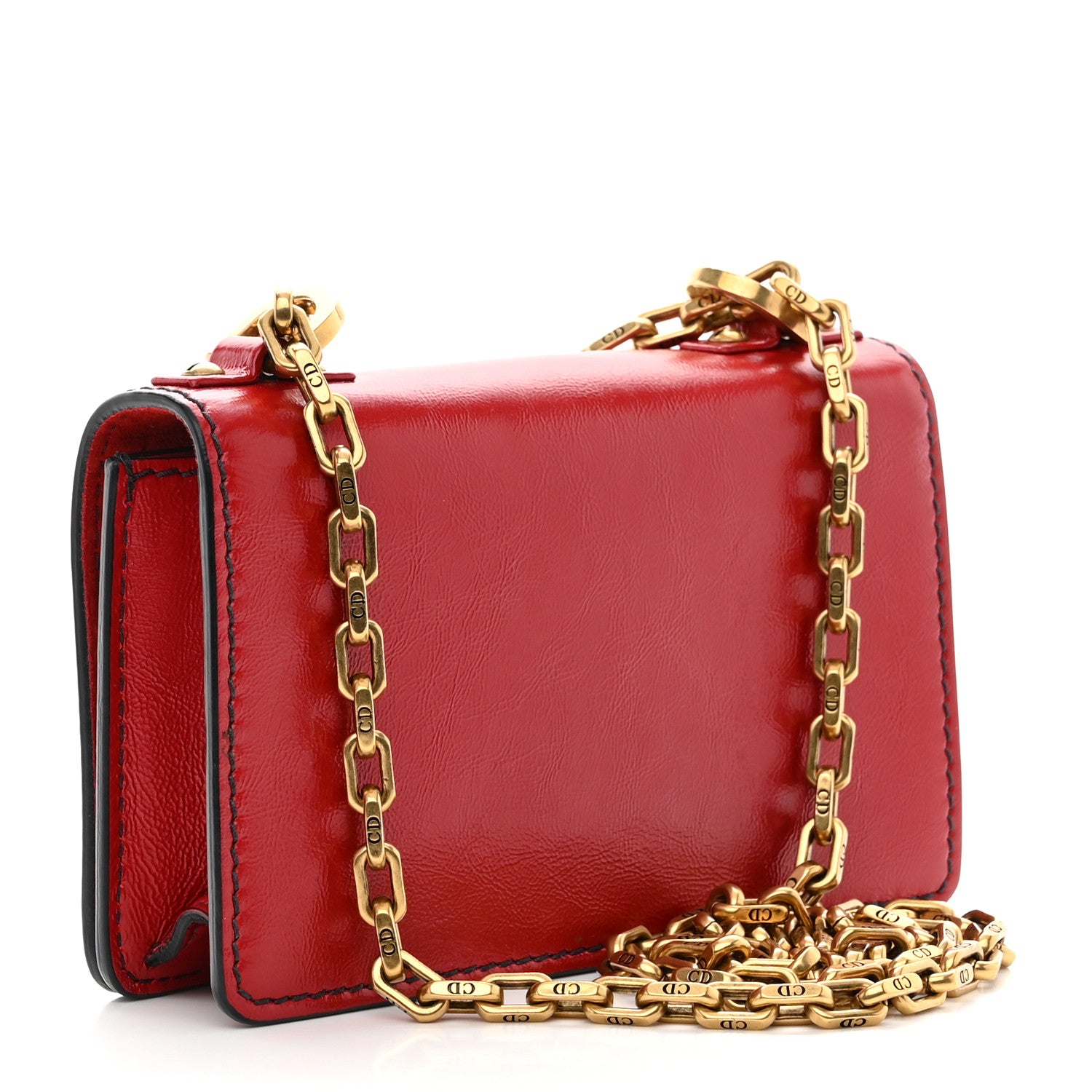 Christian Dior Calfskin Mini J'Adior Chain Flap Bag Spicy Red 3 of 8
