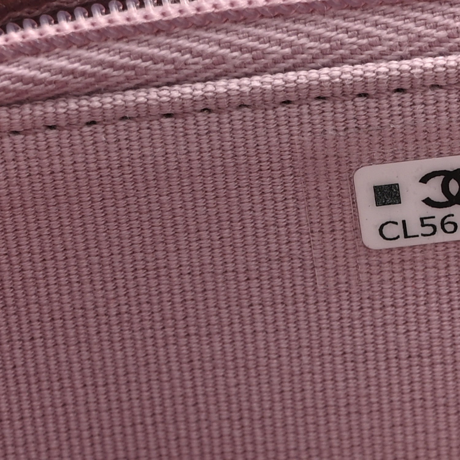 Chanel Lambskin Quilted Pearl Crystal CC Zip Around Coin Purse Wallet Pink 7 of 9