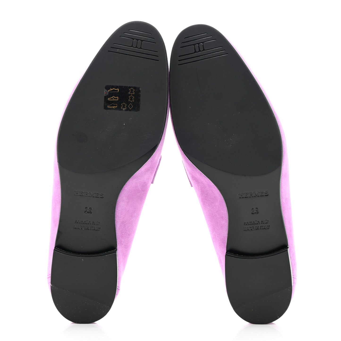 Suede Goatskin Womens Royal Loafers 38 Violet Parme