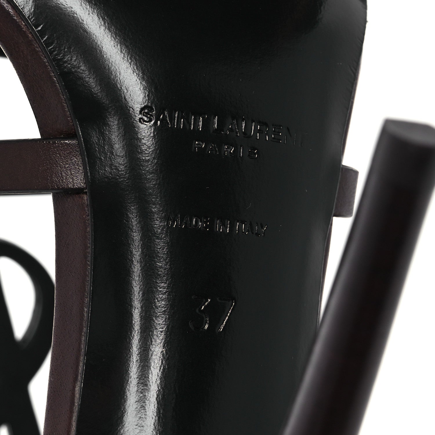 Saint Laurent Calfskin Cassandra 100 Sandals 37 Moro 8 of 13