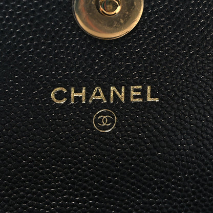 Chanel Caviar Quilted Pocket Twins Clutch With Chain Black 7 of 12