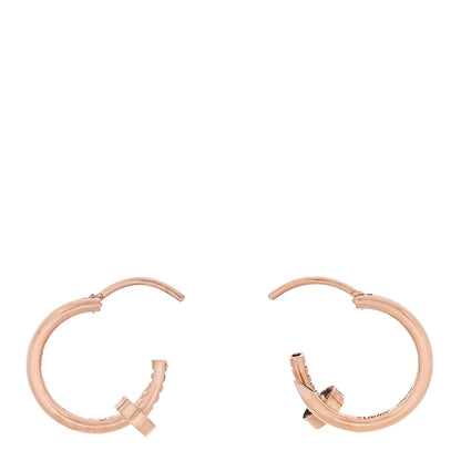 Cartier 18K Pink Gold Mini Juste Un Clou Hoop Earrings 3 of 6