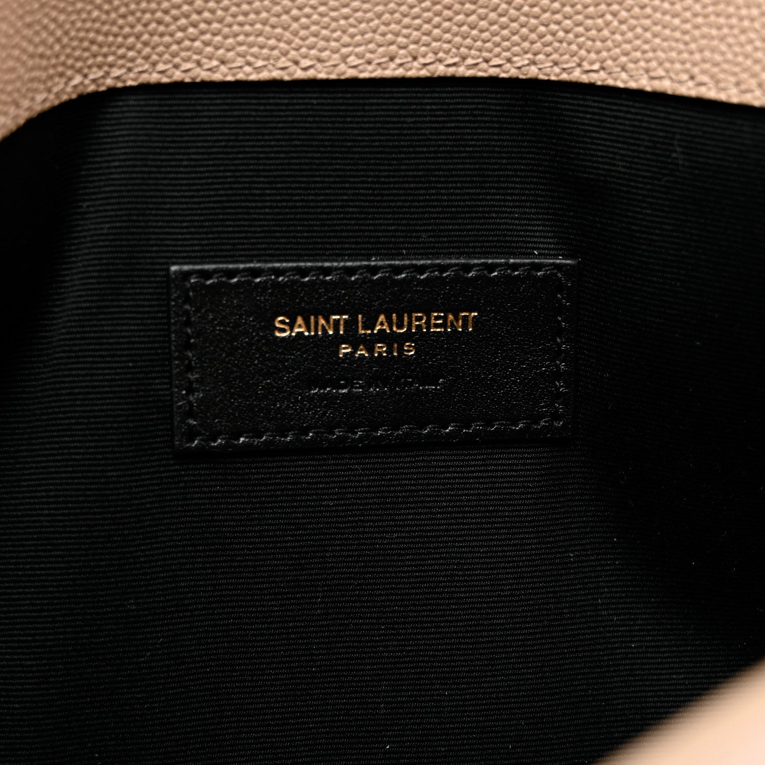 Saint Laurent Grain De Poudre Uptown Pouch Dark Beige 6 of 7