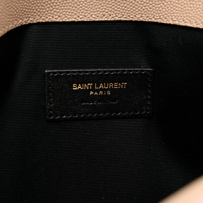 Saint Laurent Grain De Poudre Uptown Pouch Dark Beige 6 of 7
