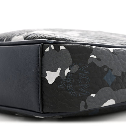 MCM Visetos Camouflage Crossbody Bag Black Blue 9 of 10
