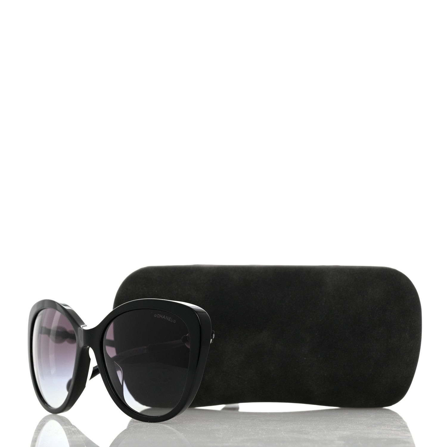 Chanel Acetate Pearl Polarized Winter Butterfly Sunglasses 5338-H-A Black 8 of 8