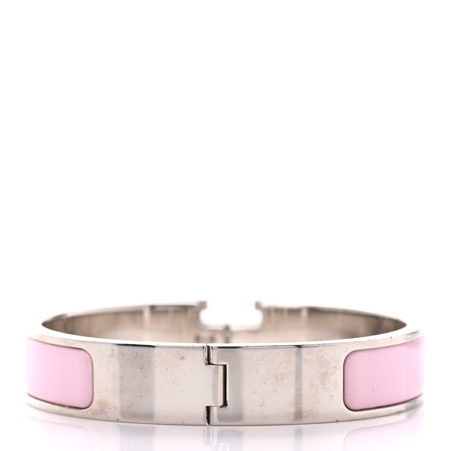 Hermes Enamel Narrow Clic Clac H Bracelet PM Rose Dragee 3 of 4