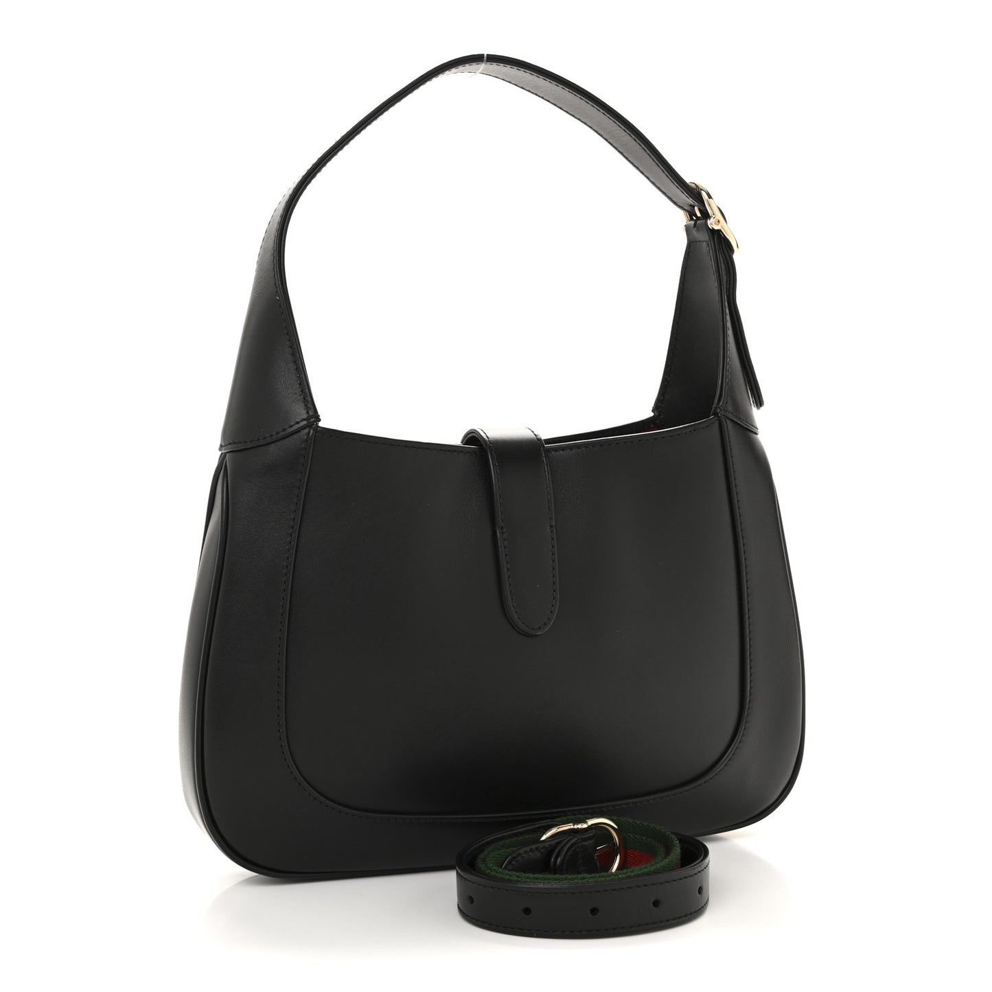 Calfskin Small Jackie Shoulder Bag Black