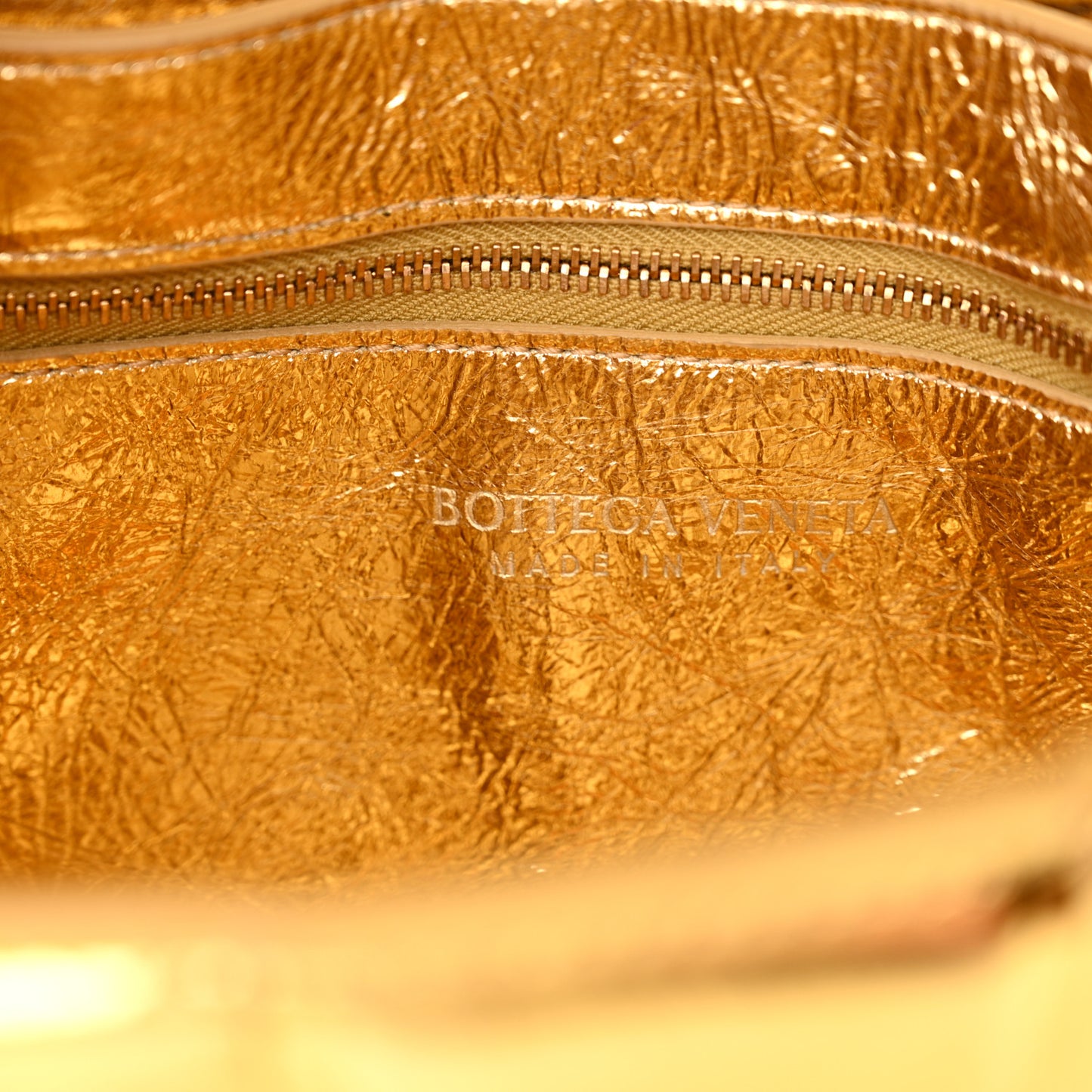 Mirror Lambskin Maxi Intreccio Padded Cassette Crossbody Bag Gold