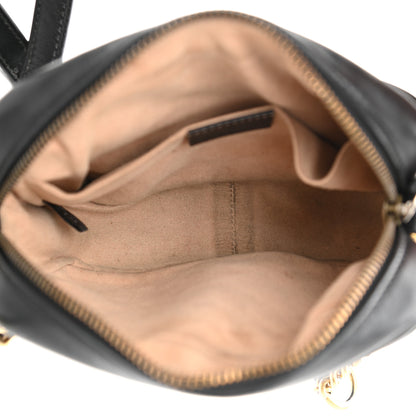 Gucci Calfskin Matelasse Mini GG Marmont Chain Shoulder Bag Black 5 of 13