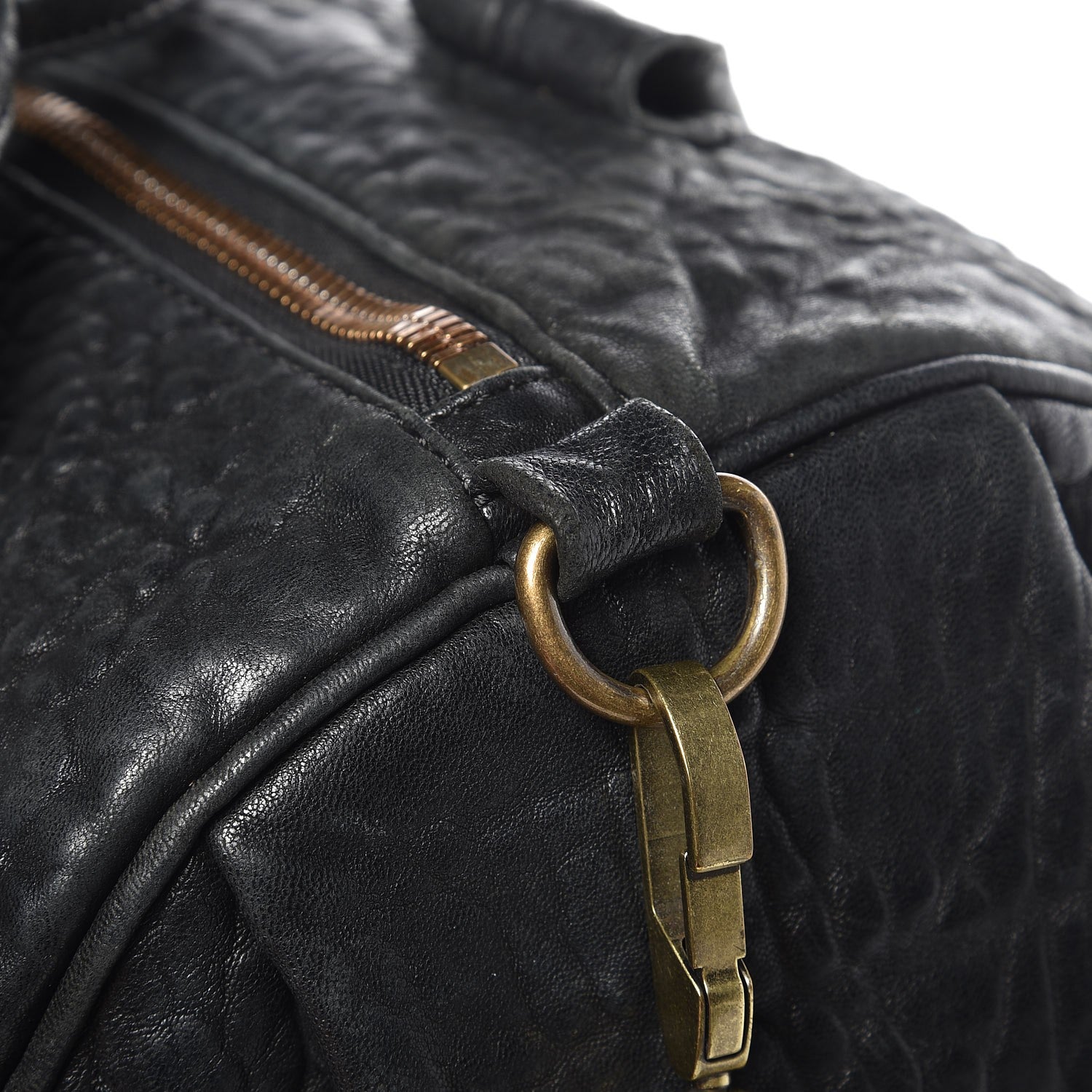 Alexander Wang Pebbled Lambskin Rocco Black Antique Brass Hardware 13 of 15
