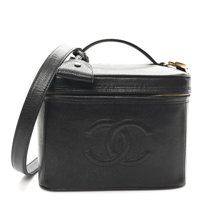 Chanel Caviar CC Vanity Train Case Black 1 of 10