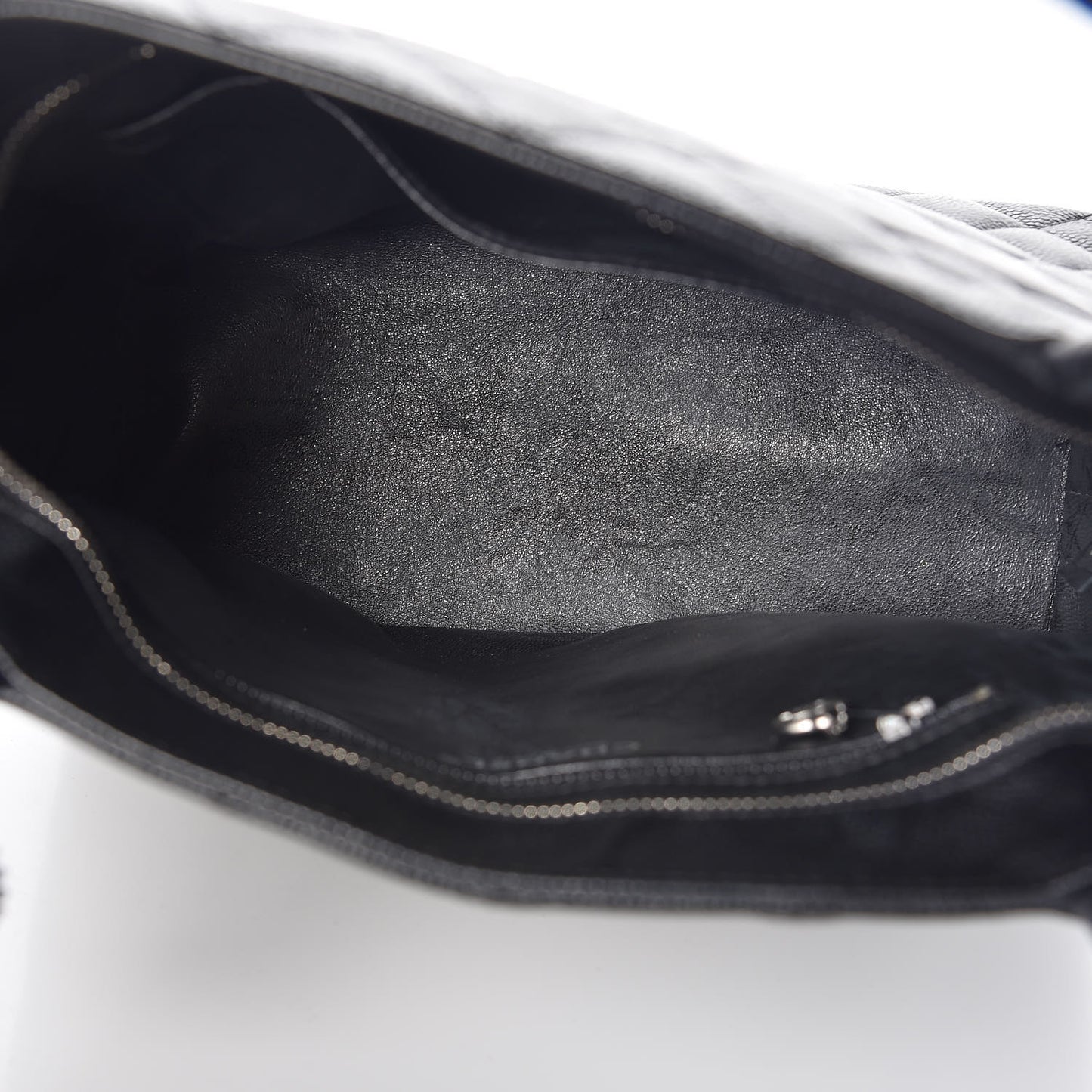 Caviar Quilted Medallion Tote Black