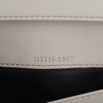 Gucci Guccissima Margaux Calfskin Metal Bar Continental Flap Wallet Mystic White 7 of 8