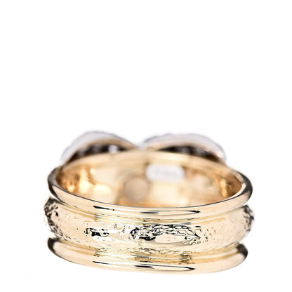 Tiffany 18K Yellow Gold Platinum Diamond Schlumberger X Ring 47 4 4 of 6