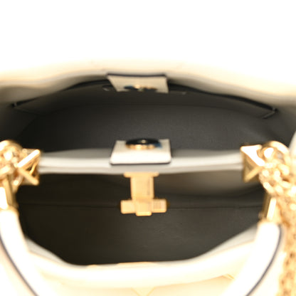 Valentino Garavani Nappa Enamel Small Roman Stud The Handle Bag Ivory 5 of 9