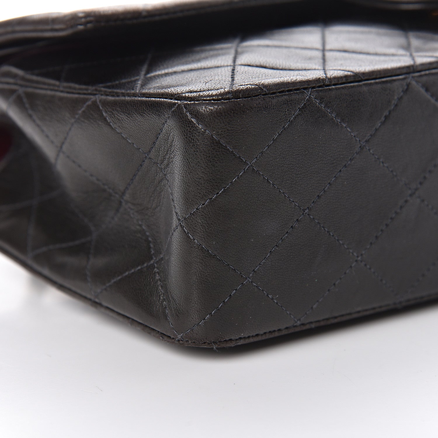 Chanel Lambskin Quilted Medium Double Flap Black 16 of 18