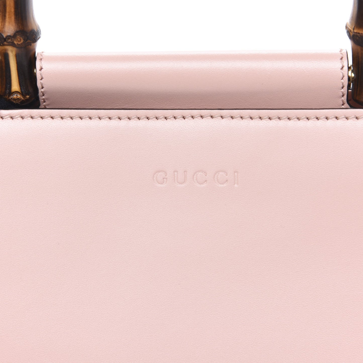 Nappa Bamboo Web Mini Nymphaea Top Handle Bag Perfect Pink Mystic White