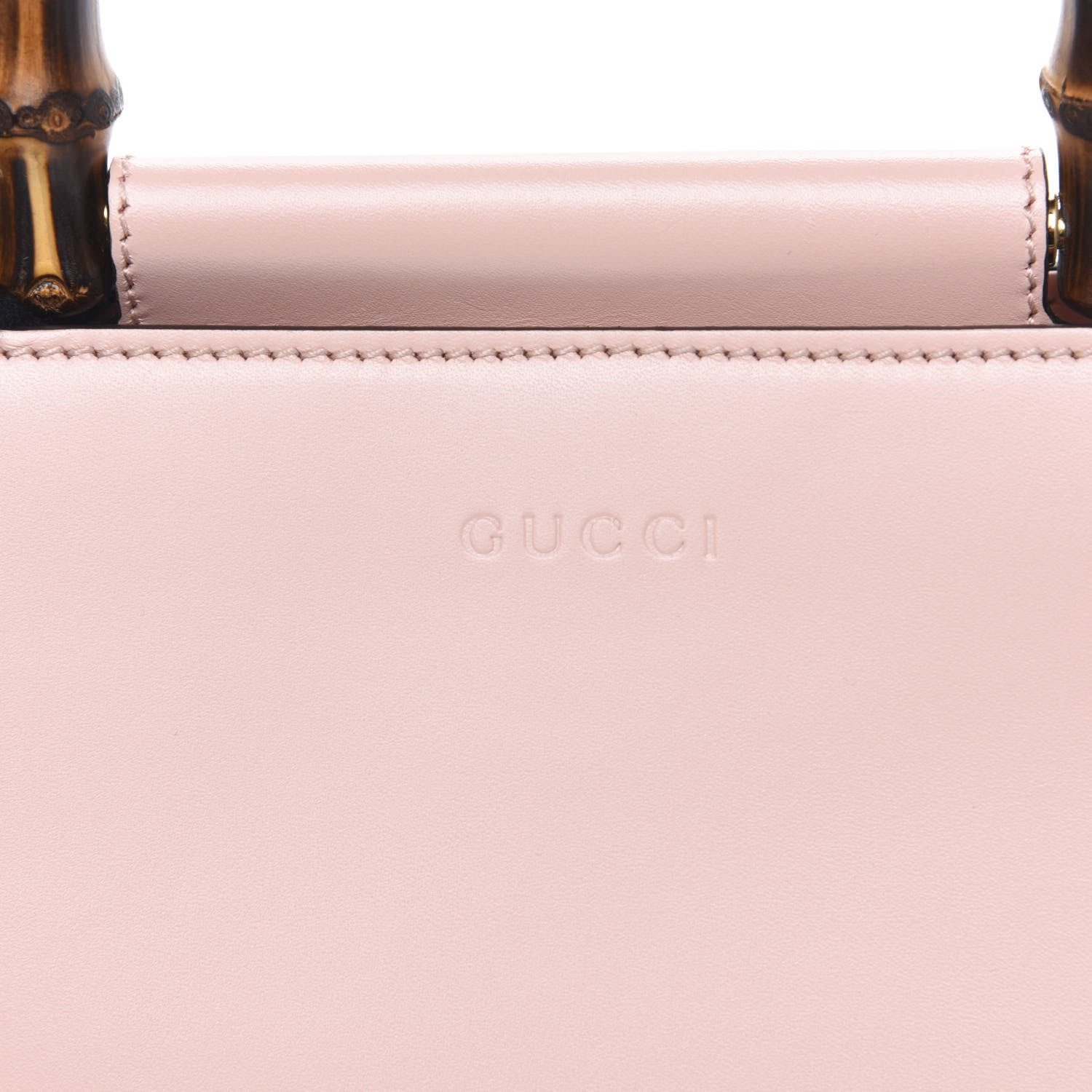 Gucci Nappa Bamboo Web Mini Nymphaea Top Handle Bag Perfect Pink Mystic White 8 of 10