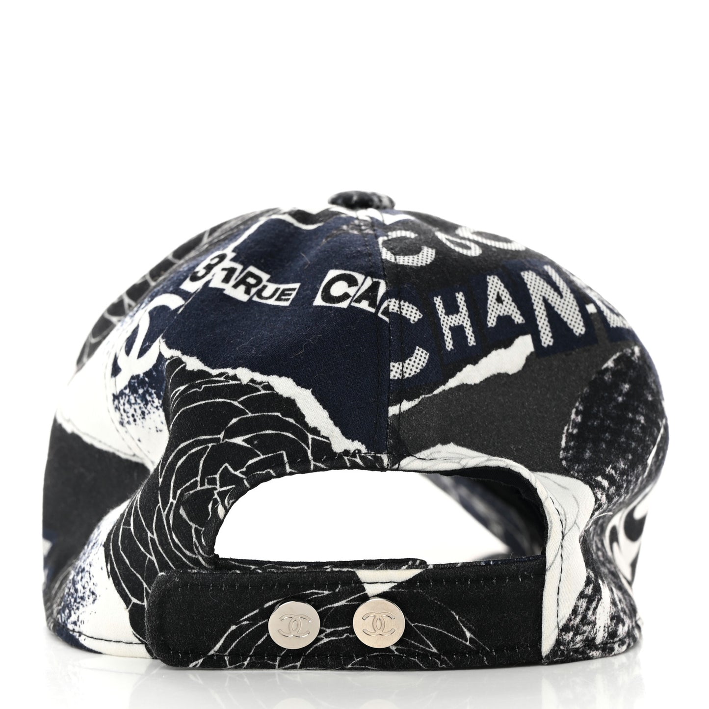 Cotton Coco Print Cap Hat Navy Black White