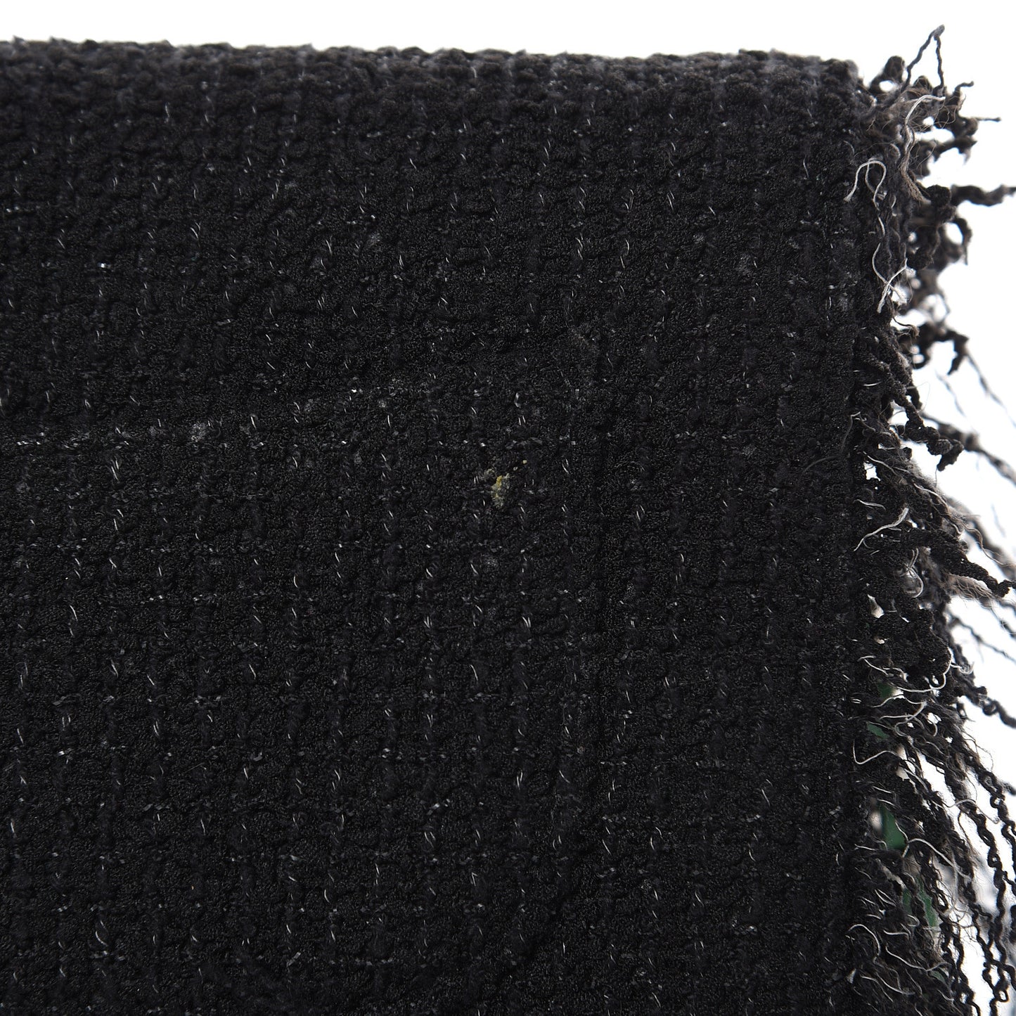 Tweed Fringe Wallet On Chain WOC Black Green