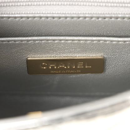 Chanel Mirror Calfskin Metallic Calfskin Quilted Hollywood Boulevard Mini Flap With Star Coin Purse Silver 7 of 11