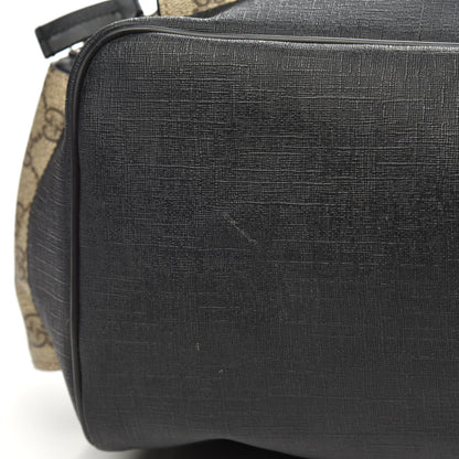 Gucci GG Supreme Monogram Single Buckle Backpack Beige Black 13 of 14