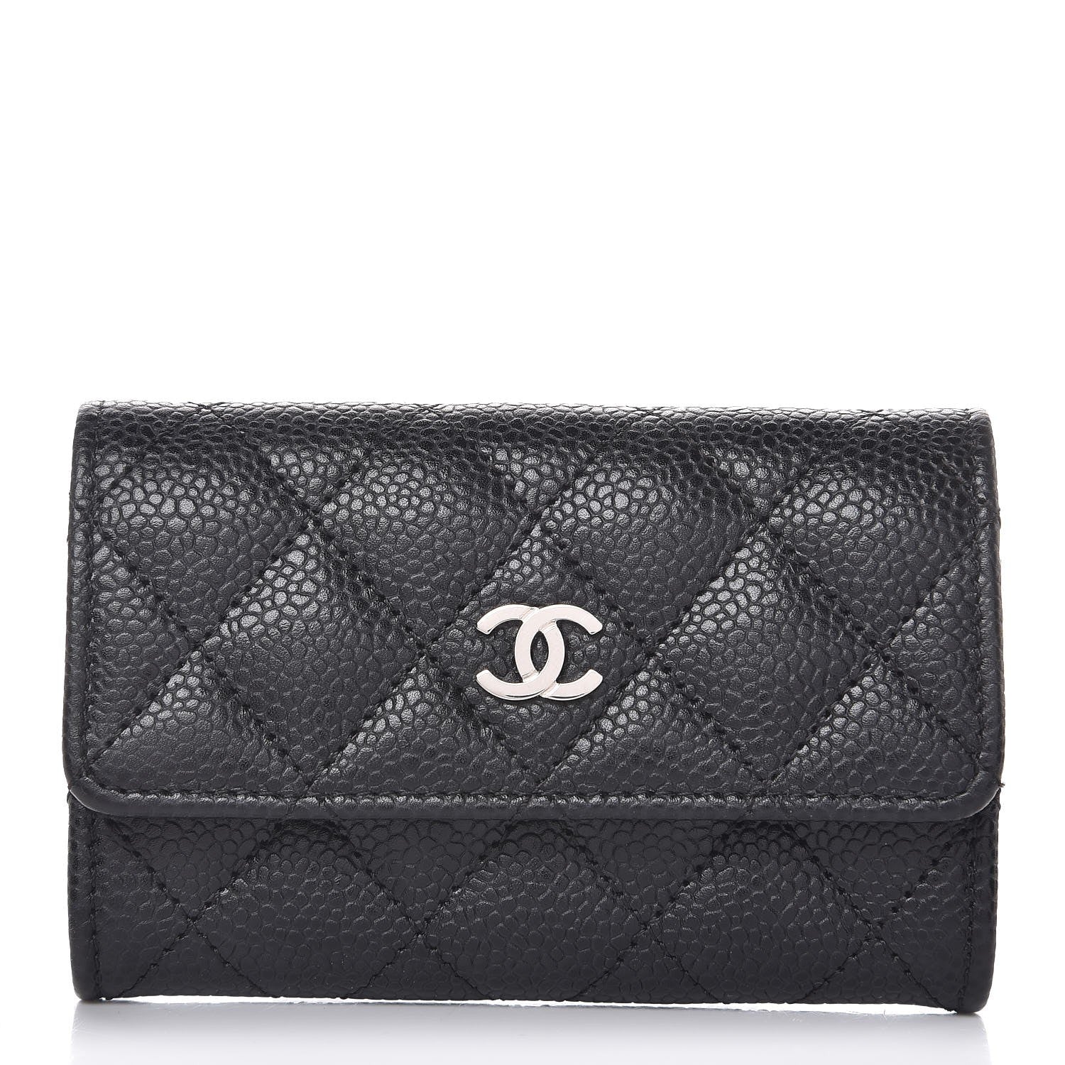 Chanel Caviar Quilted Flap Card Holder Black 1 of 10