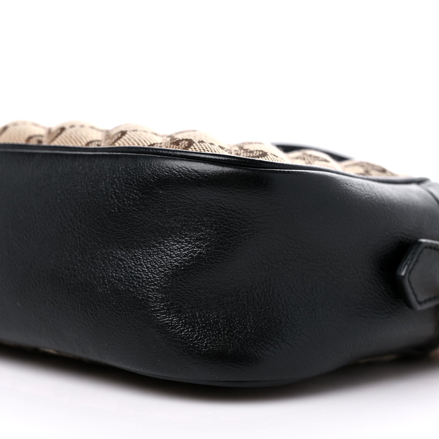 Gucci Monogram Matelasse Diagonal Small GG Marmont Chain Shoulder Bag Beige Black 10 of 12
