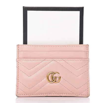 Gucci Calfskin Matelasse GG Marmont Card Holder Perfect Pink 12 of 12