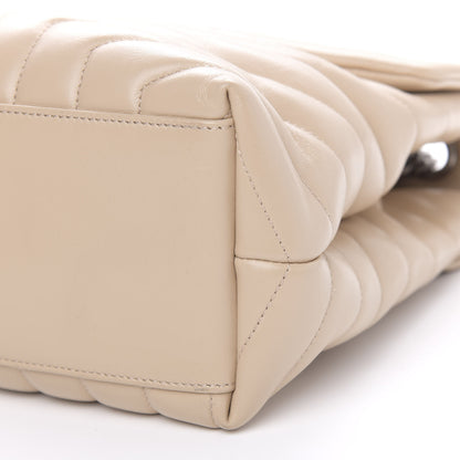 Saint Laurent Calfskin Y Quilted Monogram Medium Loulou Chain Satchel Dark Beige 10 of 11