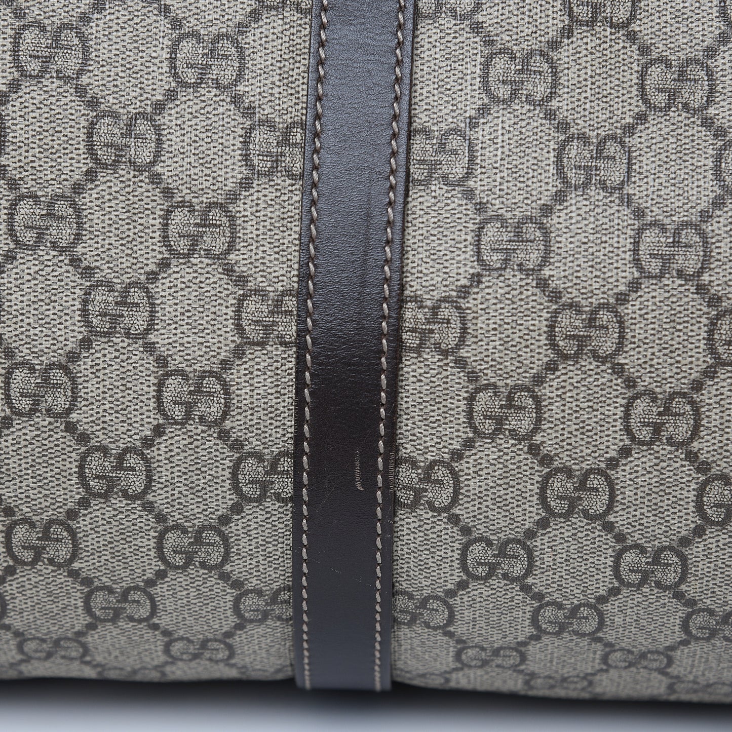 GG Plus Monogram Medium Carry On Duffle Bag Brown