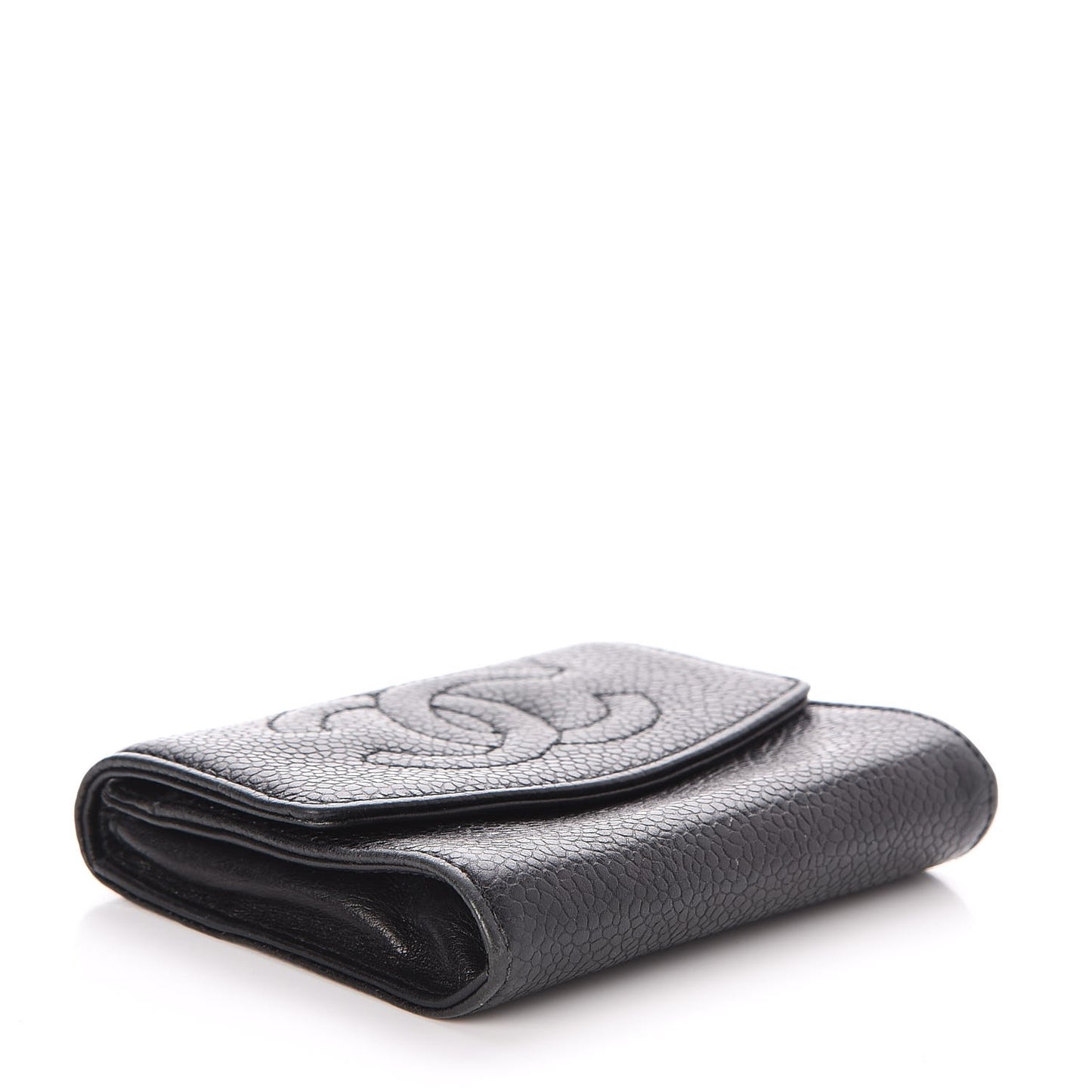 Caviar Timeless CC Flap Card Holder Black