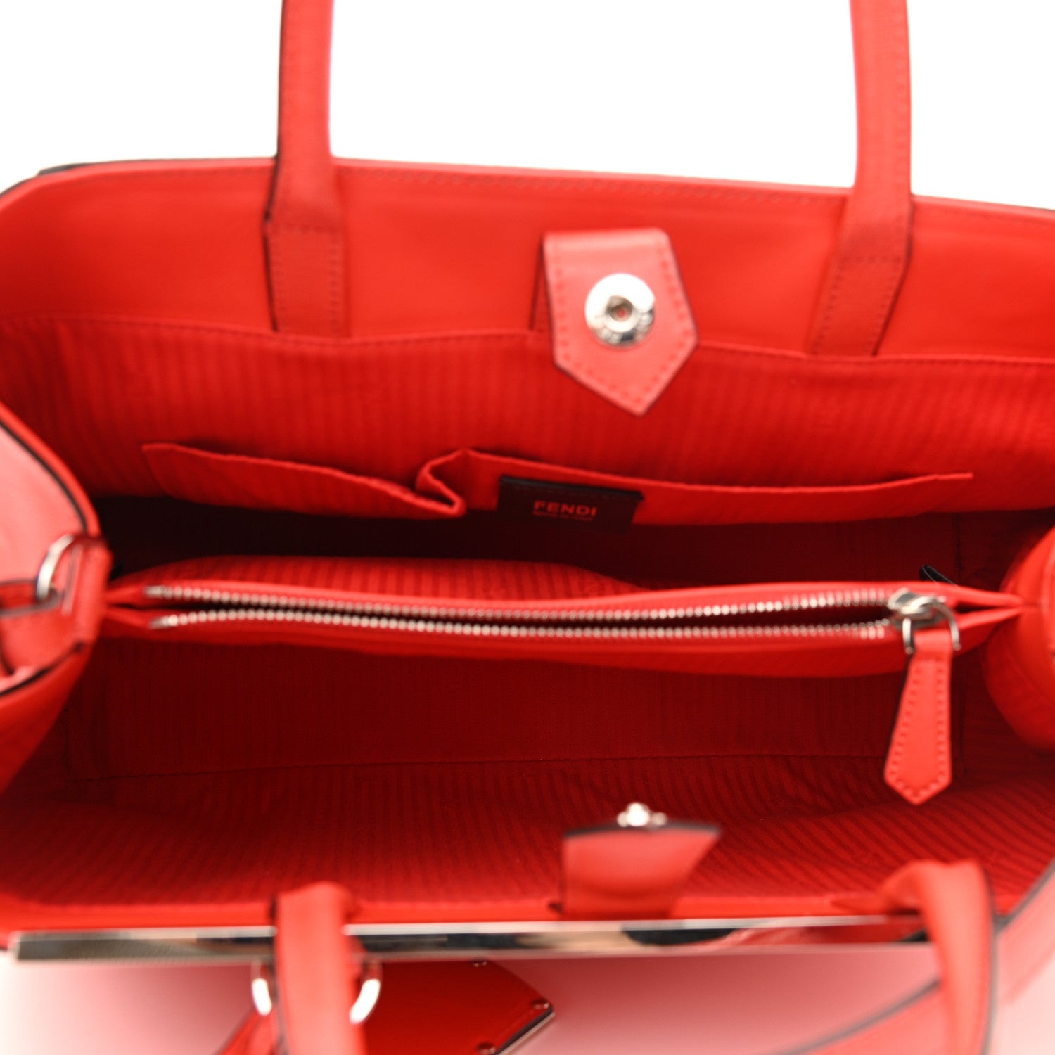 Fendi Vitello Elite Regular 2Jours Tote Papavero 5 of 13