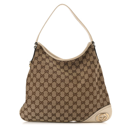 Gucci Monogram Medium New Britt Hobo Off White 1 of 13