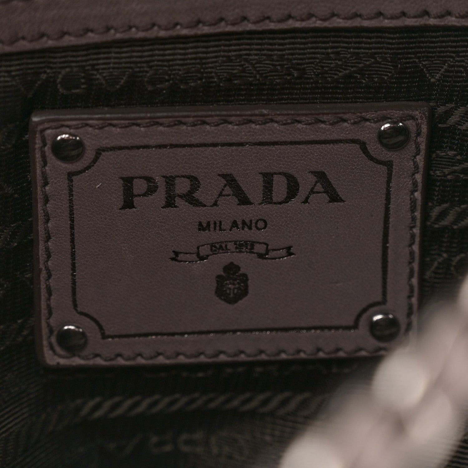 Prada Nappa Gaufre Flap Chain Shoulder Bag Bambu 6 of 11