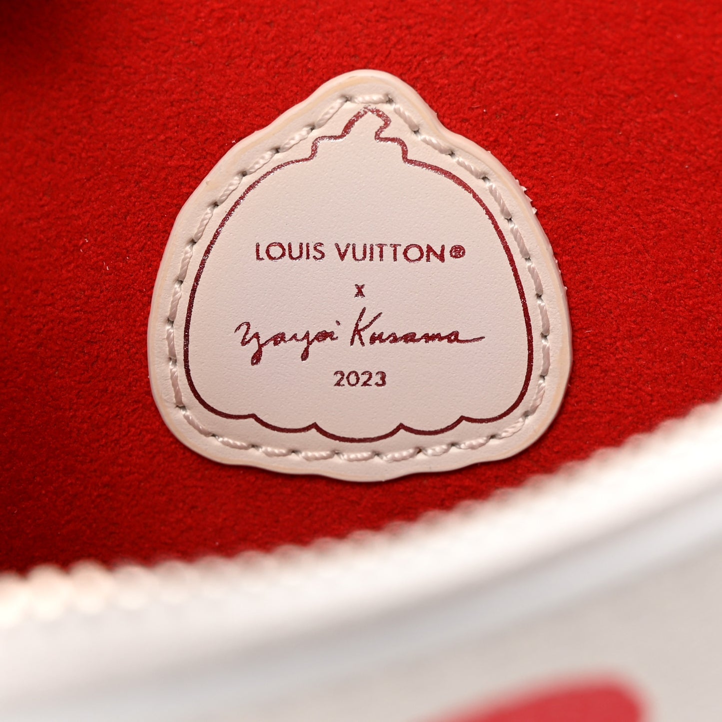 LV X YK Empreinte Infinity Dots Neverfull MM Pochette Rouge White