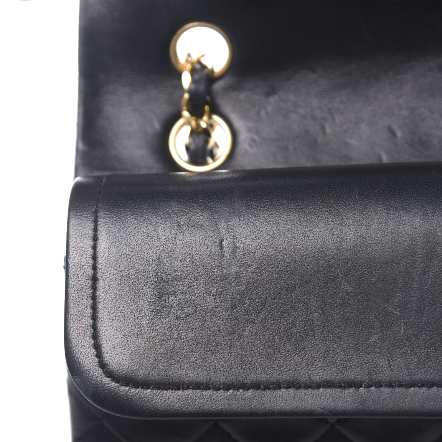 Chanel Lambskin Quilted Medium Double Flap Black 11 of 15