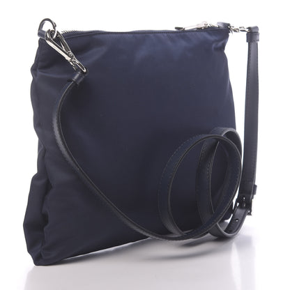 Prada Tessuto Nylon Saffiano Flat Messenger Bag Baltico 3 of 10