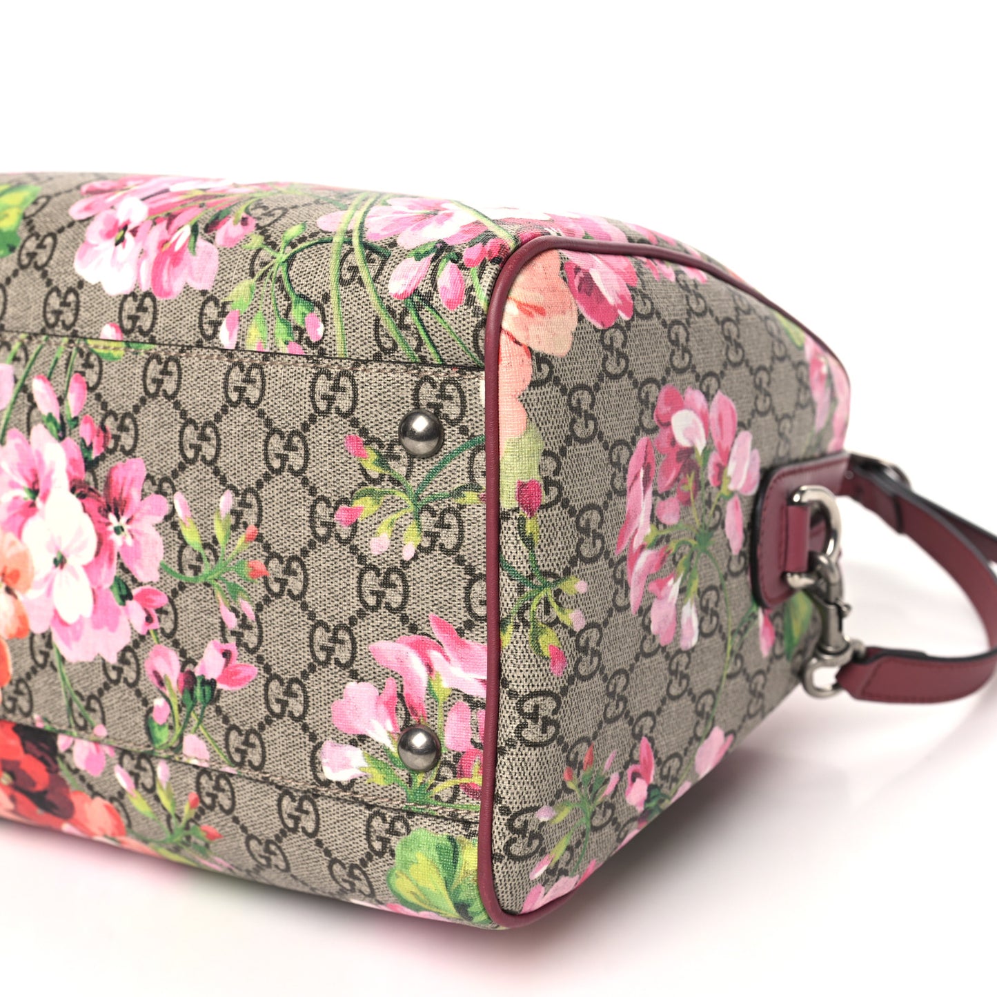 GG Supreme Monogram Blooms Medium Boston Beige Multicolor Dry Rose